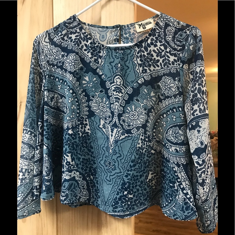 Show me your mumu cropped shirt